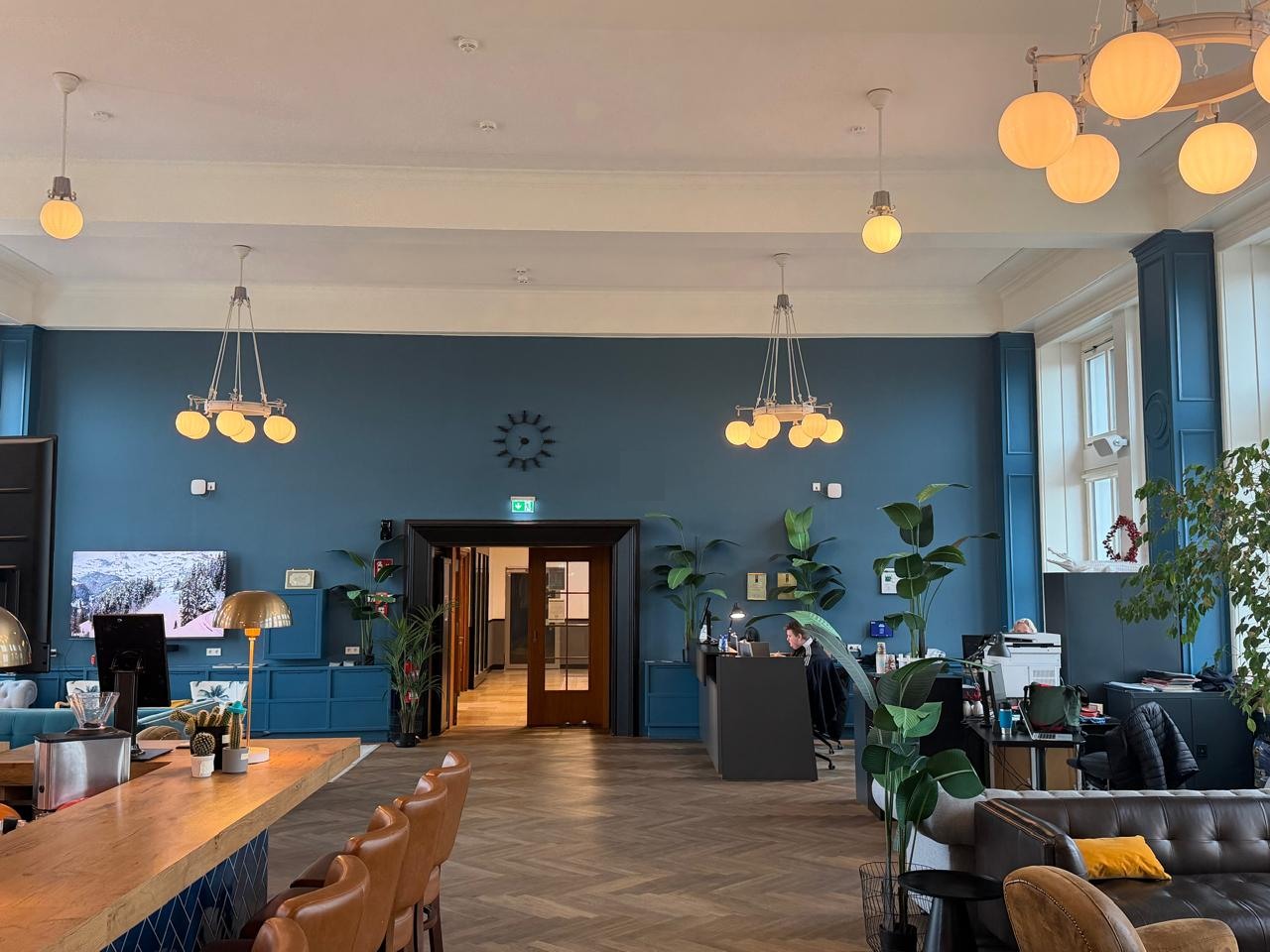 Characterful hospitality and flexible workspace interior